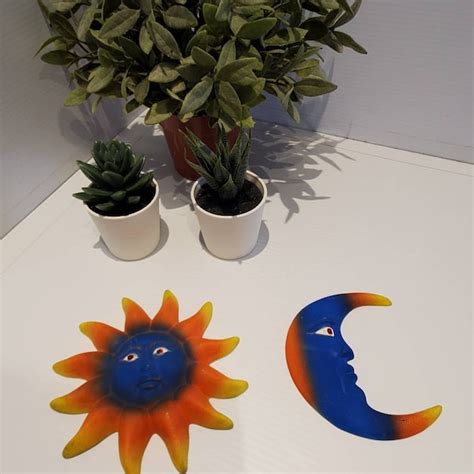 Ceramic Sun And Moon Vintage Etsy