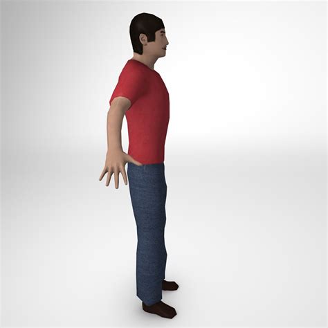 Low Poly Man 3D Model $8 - .max .obj .fbx .dae .blend .3ds - Free3D