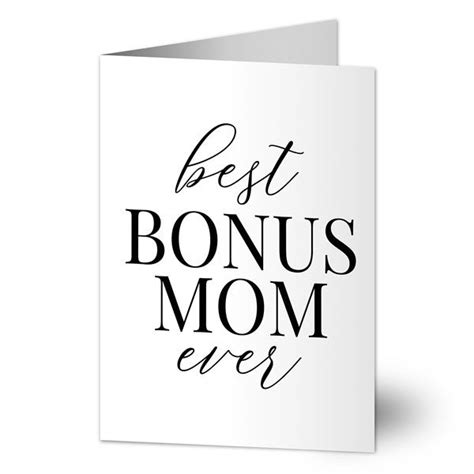 Bonus Mom Personalized Mothers Day Greeting Card