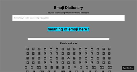 emoji-dictionary - Codesandbox