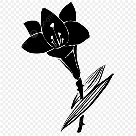 Spring Flower Clip Art Black And White