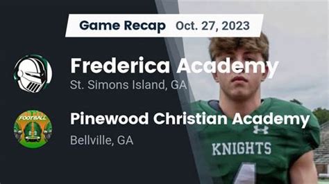 Football Game Recap Frederica Academy Vs Pinewood Christian Patriots