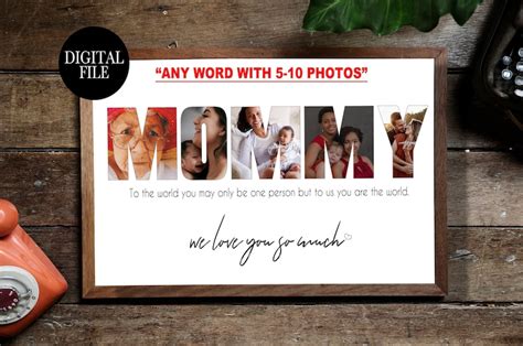 Printable Mom Collage Mommy Photo Collage Customized Etsy