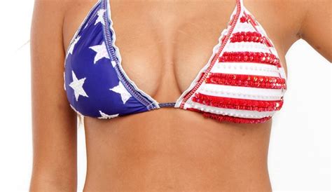 USA Bikini Red White And Blue Bikini For 4th Of July With Stars And