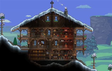 My Alpine Cabin Base : Terraria