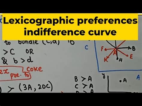 Lexicographic Preferences Lexicographic Preferences Indifference