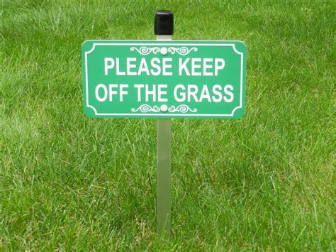 4 X 8 Keep Off Grass Lawn Sign Engraved By Engravedblessings