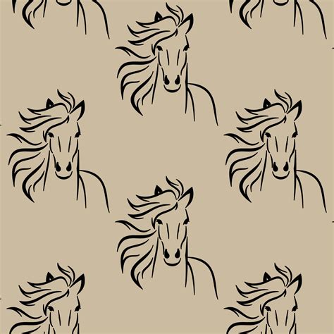 Horse Art Wall Stencil | Free Printable Papercraft Templates