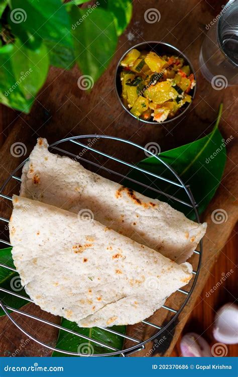 South Indian Special Roti with Sabji on the Table Stock Photo - Image ...