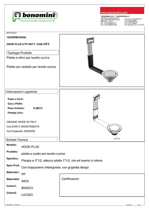 Hook Plus Piletta Con Cestello Per Lavello Cucina By Bonomini Design