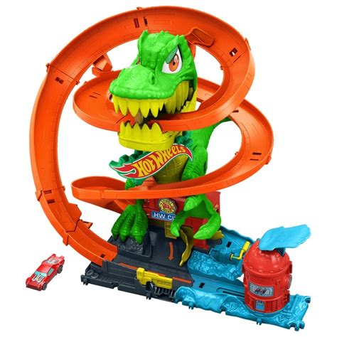 Hot Wheels City Bahn T Rex Feuerschlacht Mit Auto Smyths Toys Deutschland