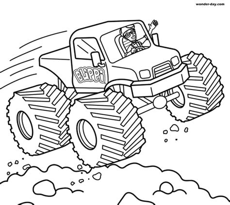 Blippi Excavator Coloring Page Coloring Pages