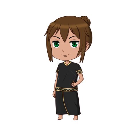 Chibi Anime Girl Characters Lombok Traditional Clothes, Anime Character ...