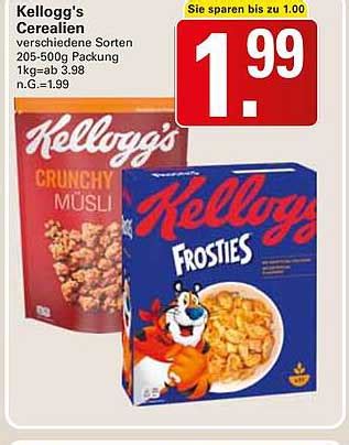 Kellogg S Cerealien Angebot Bei Wez