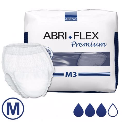 Abena Abri Flex M3 Premium Adult Diapers Pull Up 14 Countx2 Mens