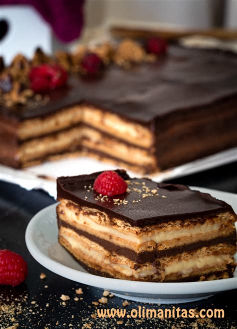 TARTA DE GALLETAS CHOCOLATE Y NATILLAS OLIMANITAS