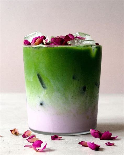 Matcha Rose Iced Latte Recipe The Feedfeed