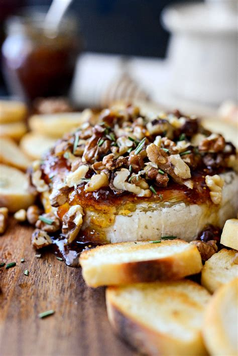 Honey Baked Brie With Fig Jam And Walnuts Simply Scratch