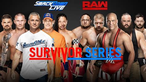 Wwe Survivor Series 2017 Team Raw Vs Team Smackdown Survivor Series Elimination Match Youtube