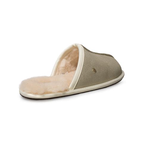 Ugg Pearle Sparkle Platinum Gold Slippers Womens Mycozyboots