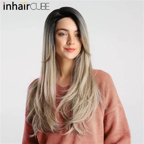 Inhair Cube 24 Charming Fluffy Ombre Long Wavy Hair Synthetic Wigs