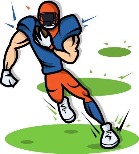 American Football Player Cartoon Vector Images Over