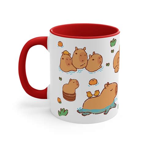 Cute Capybara Mug, Adorable Capybara Pattern, Capybara Gift Ideas for