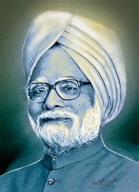 Digital Painting of Manmohan Singh Ji - Desi Painters