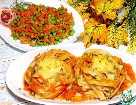 Макаронные гнезда с мясом в соусе – кулинарный рецепт