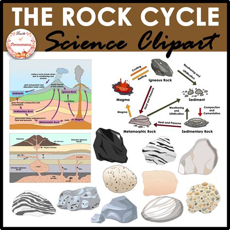 Rock Cycle Types Of Rocks Clipart Igneous Metamorphic Sedimentary