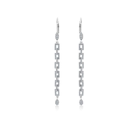 Geometric Diamond Drop Earrings Minichiello Jewellers