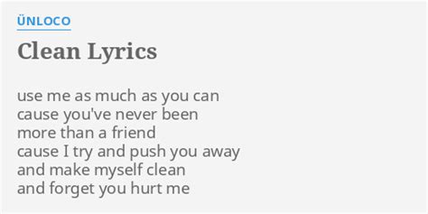 clean lyrics  uenloco