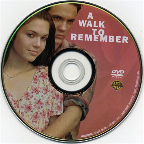 A Walk To Remember (2002) R1 - Movie DVD - CD Label, DVD Cover, Front Cover