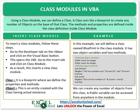 VBA Class Modules Create Objects Excel Unlocked