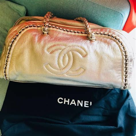 Authentic Chanel gold bag, Luxury, Bags & Wallets on Carousell