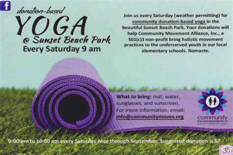 Yoga @ Sunset Beach Park - SunsetNC.com