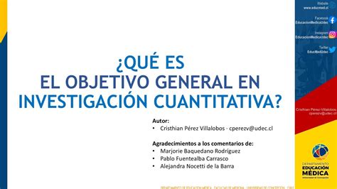 ¿qué Es El Objetivo General En Investigación Cuantitativa Youtube