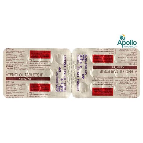 Aten 50 Tablet 14 S Price Uses Side Effects Composition Apollo