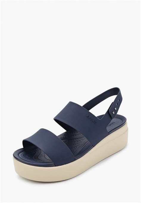 Босоножки Crocs Crocs Brooklyn Low Wedge W, цвет: синий, CR014AWIKCG5 ...