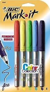 Bic Mark It Permanent Marqueurs Fine Point Pkg Color Collection