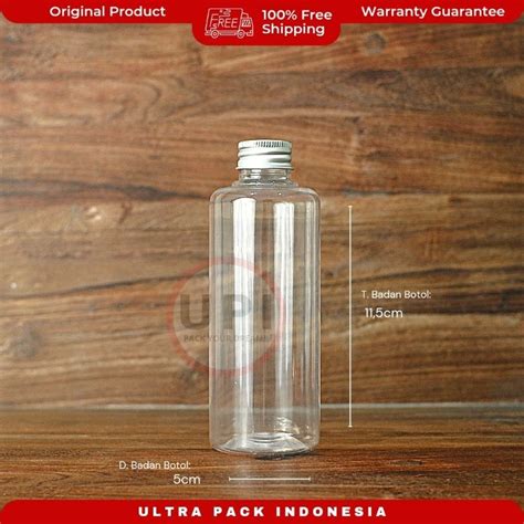 Jual BOTOL PET BR 200ML CLEAR TUTUP ULIR ALUMINIUM Shopee Indonesia