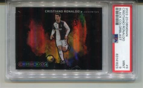 Panini Obsidian Cristiano Ronaldo Black Color Blast Psa Ebay