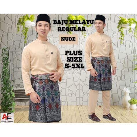 Baju Melayu Nude Raya Set Sedondon Ayah Dan Anak Cekak Musang