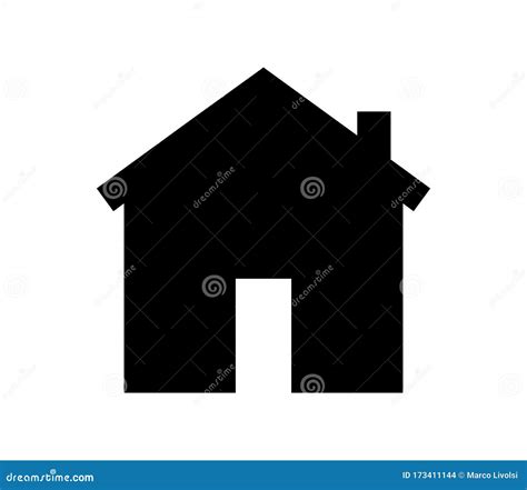 Icono De Casa Ilustrado Y Coloreado En Vector Sobre Fondo Blanco Stock