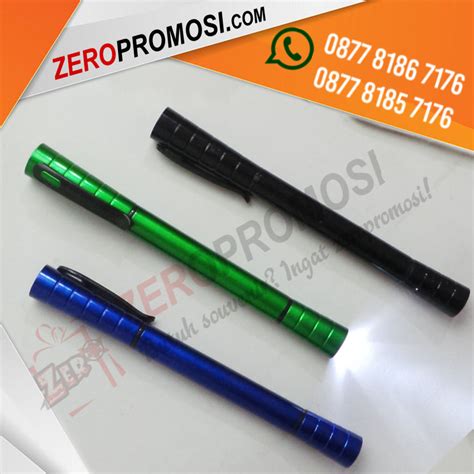 Souvenir Pen Senter RB Terbaru Custom Cetak Logo Pen Kantor Murah