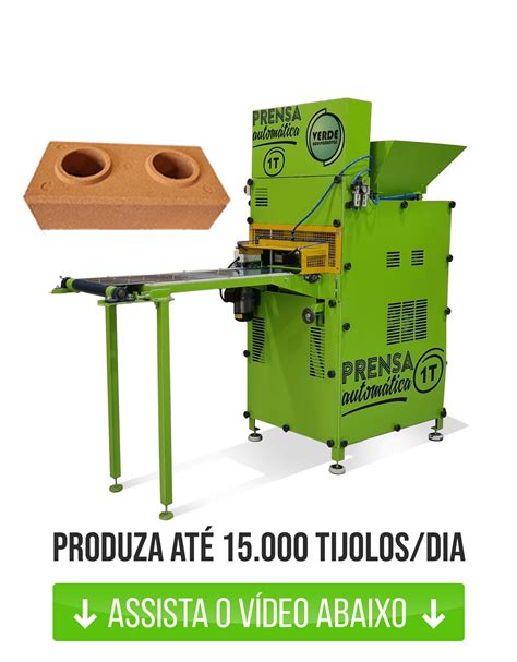 Prensa De Tijolo Ecol Gico Autom Tica Verde Equipamentos