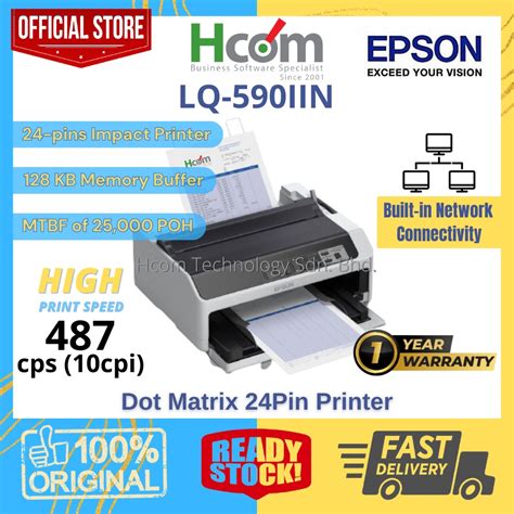 EPSON DOT MATRIX 24PIN PRINTER LQ 590IIN Ribbon Cartridge LQ 590 590H