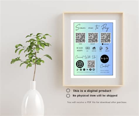 Editable Qr Code Sign Qr Code Sign For Small Business Canva Template