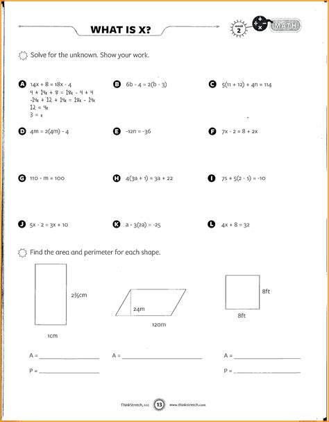 Math For 8th Grade Worksheets 8th Grade Math Worksheets