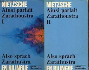 Ainsi Paralait Zarathoustra Also Sprach Zarathustra Tomes I Et II 2